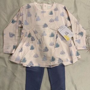 Burt's Bees Cream and Blue Kids Matching Set